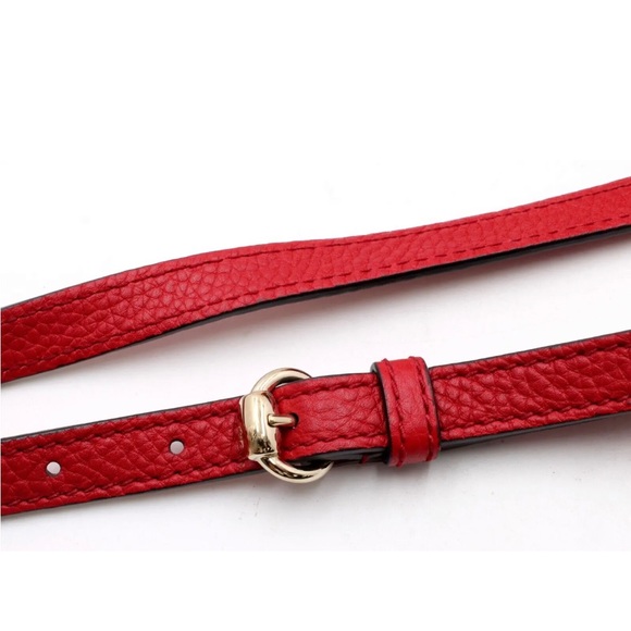 Authentic Gucci Red Soho Leather GG Tassel Crossbody Bag - Picture 14 of 16